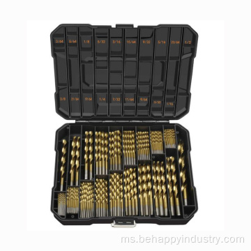 Titanium Drill Bit Kit ditetapkan untuk logam